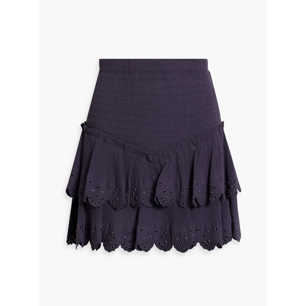 Isabel Marant Women’s Landora Tired Cotton Silk Crepon Miniskirt Size XS